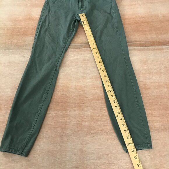 Toad & Co Earthworks 5 Pocket Skinny Chino Pant Women size 4 Green Mid Rise - Picture 7 of 13